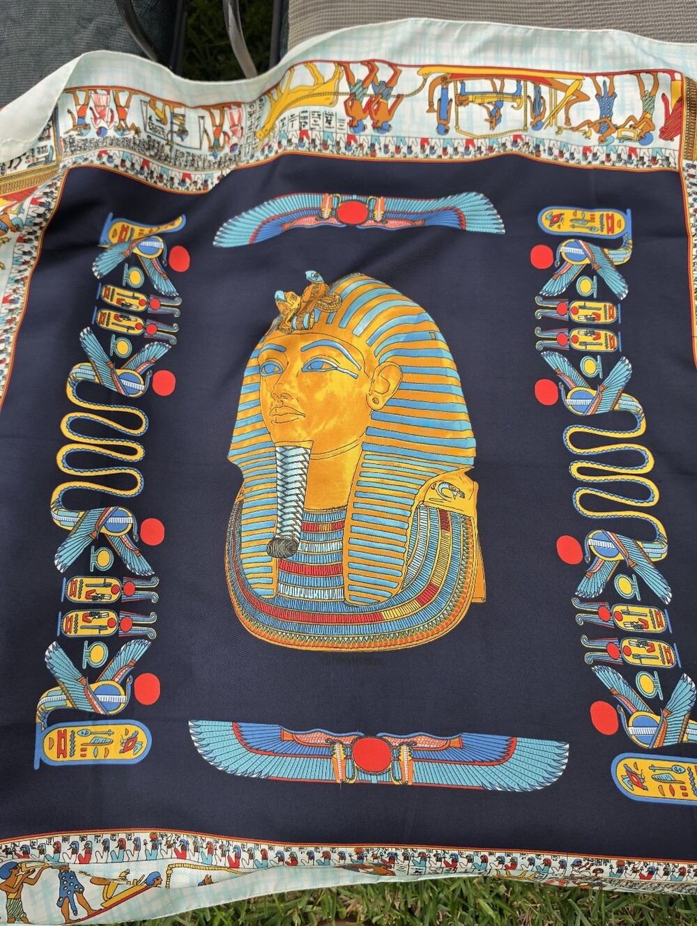 Tutankhamun souvenir scarf From Egypt 34x36"
